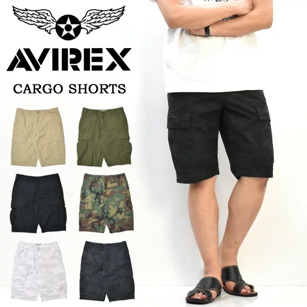 AVIREX アビレックス コットン リップストップ ファティーグショーツ 6186077 カーゴパンツ ショートパンツ メンズ 送料無料 アヴィレックス
