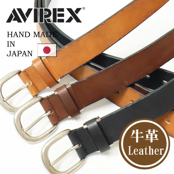 あぴママ　2本　AVIREX　MADE IN JAPAN 本革ベルト あぴママ様専用 2本 AVIREX MADE IN JAPAN 本革ベルト - メルカリ
