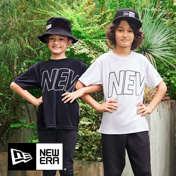 NEW ERA ニューエラ Youth キッズ テック Tシャツ All Over ビッグロゴ 半袖 Tシャツ 130cm 140cm 150cm 160cm 半T ジュニア 子供用 13516677 13516678画像