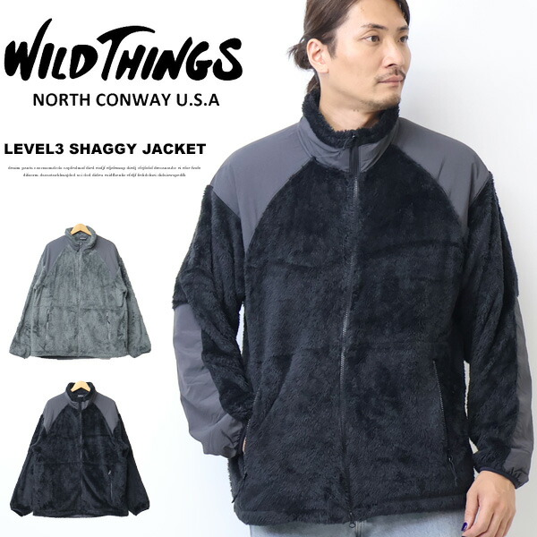 WILD THINGS ワイルドシングス LEVEL3 SHAGGY JACKET レベル3 シャギージャケット ボアジャケット フリース メンズ アウター 送料無料 WT252-26-Q4
