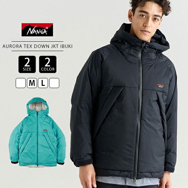 NANGA ナンガ メンズ アウター AURORA TEX DOWN JACKET IBUKI オーロラテックス ダウンジャケット イブキ ブラック ターコイズ 保温力 防水 透湿 ND2441-1A008