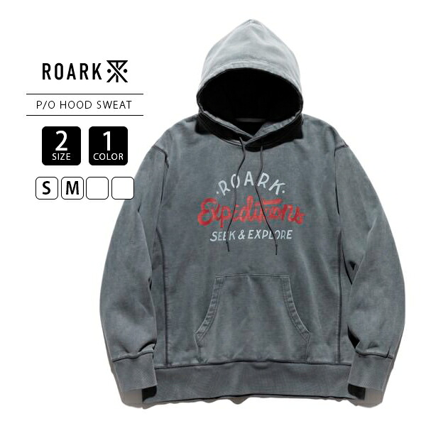 ROARK ロアーク レディース ユニセックス パーカー フーディー SIGN WRITER HOOD SWEAT ウォッシュ加工 ビンテージ風 裏毛 サイドリブ 12.5oz RSWJ1151-L
