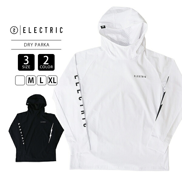 ELECTRIC エレクトリック メンズ DRY RAGLAN HOOD ドライタッチ ラグラン フーディー パーカー 接触冷感 UVカット 吸水速乾 夏用 日焼け対策 E26SU03