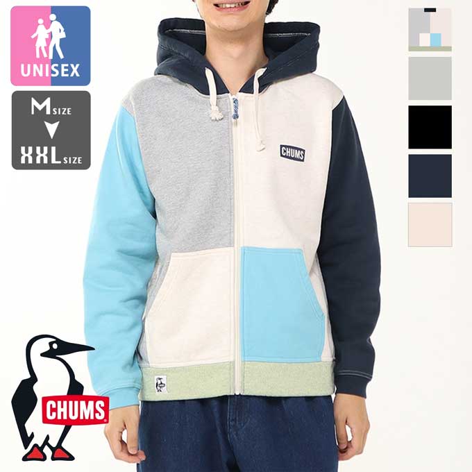 【 CHUMS チャムス 】 Booby Logo Zip Parka ブービー ロゴタイプ ジップパーカー CH00-1522 / chums チャムス パーカー フルジップ 調教師 流汗 うしろ側刷り上げる ブービーロゴ 裏起毛 USA綿織物 ユニ一発やる 2025AW /
