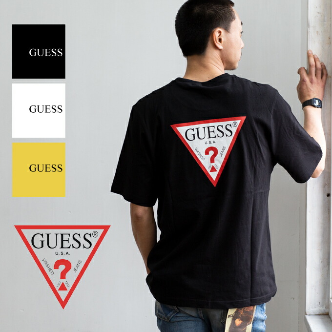 GUESS Men/'s TRIANGLE Logo Tshirt