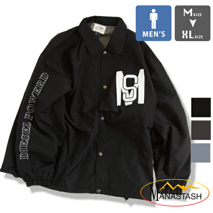 【 MANASTASH マナスタッシュ 】 COACH JACKET コーチジャケット 792-3252034 / メンズ Mens ジャケット 春ジャケット ロゴ プリント スナップボタン ナイロンジャケット 18,216円
