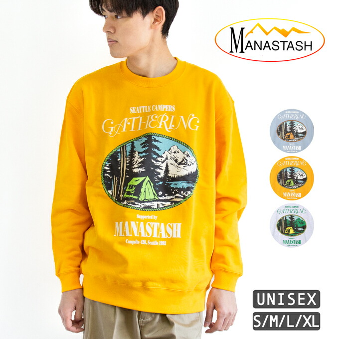 MANASTASH マナスタッシュ クルースウェット キャンパーズ ギャザリング CREW SWEAT CAMPERS GATHERING 7925132003 792-5132003 / マナスタッシュ スウェット トレーナー トップス メンズ レディース ユニセックス キャンプ グラフィック 2025SS