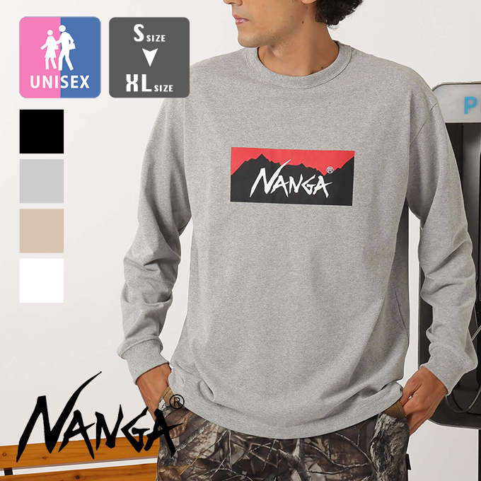 楽天市場】NANGA ナンガ 長袖Tシャツ ECO HYBRID BOX LOGO L/S TEE