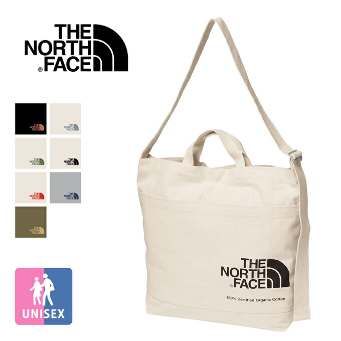 【 THE NORTH FACE ザ・ノース・フェイス 】 Organic Cotton Shoulder オーガニック コットン ショルダー NM82386 / ショルダーバッグ 斜めがけ バッグ かばん キャンバス 大容量 メンズ レディース ユニセックス 男女兼用 2024SPRING/