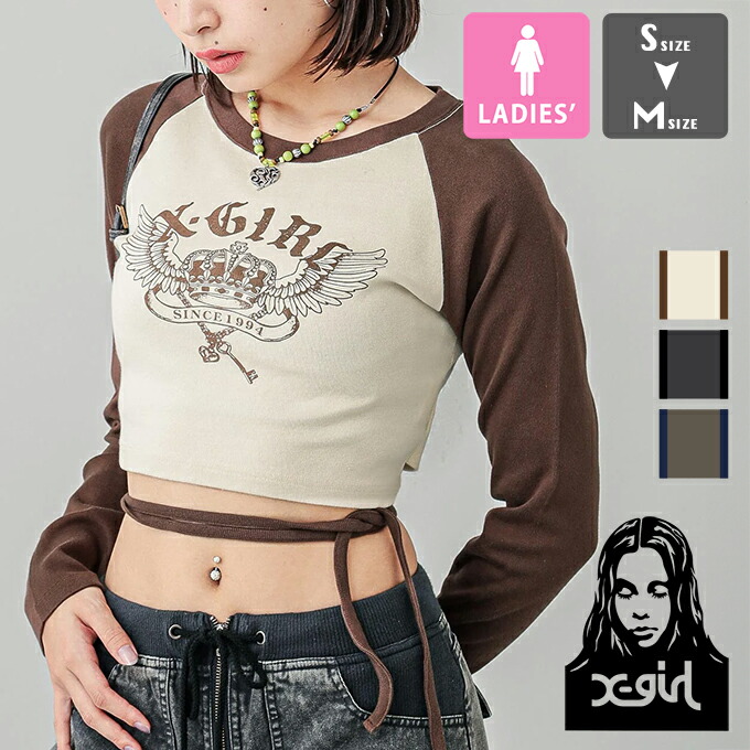 楽天市場】【 X-girl エックスガール 】 FACE & LOGO STITCH L/S