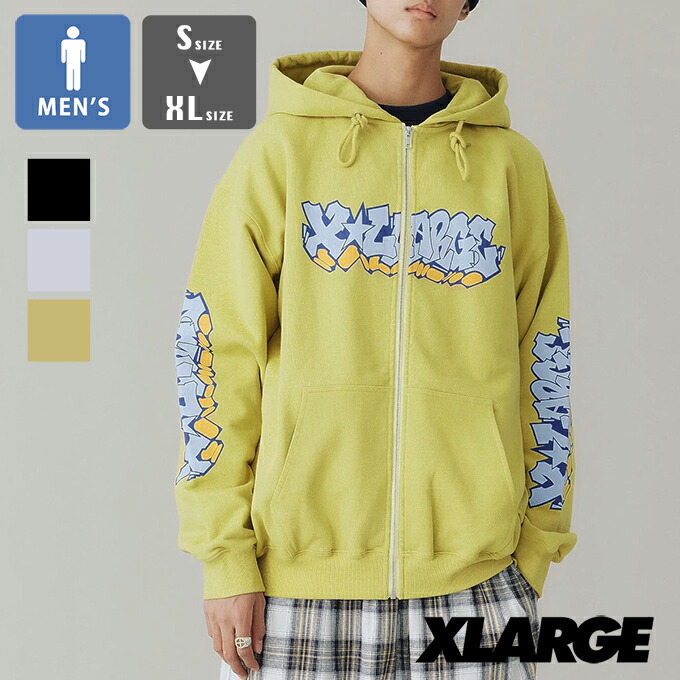 【楽天市場】【 XLARGE エクストララージ 】 GRAFFITI ZIP UP HOODED SWEATSHIRT XLARGE