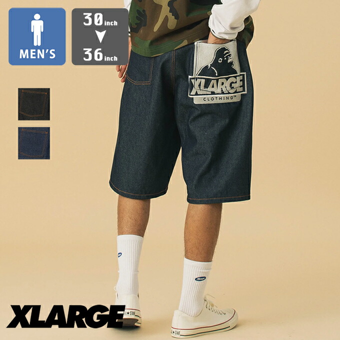 XLARGE ラグランTシャツとデニムショートパンツセット XLARGE エクストララージ OG DENIM SHORT PANTS : 7-SEVEN