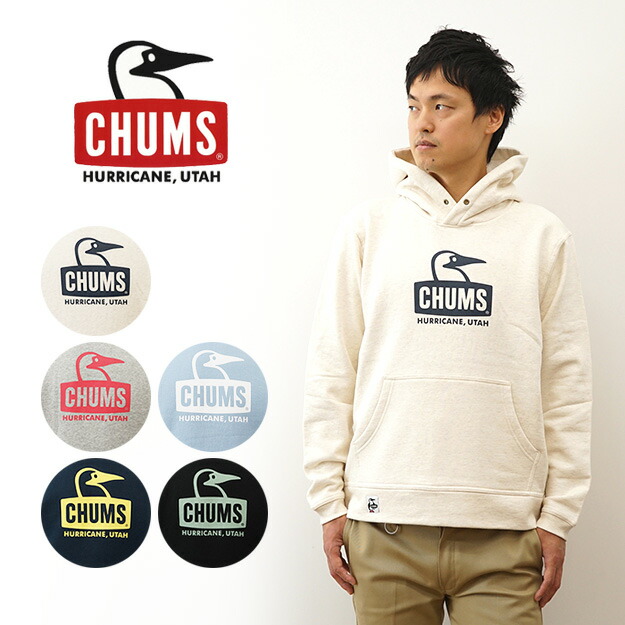 CHUMS（チャムス） ブービー フェイス プルオーバー パーカー メンズ レディース ブランド 大きいサイズ おしゃれ かっこいい フーディ 裏起毛 厚手 長袖 秋 冬 アメカジ アメリカ 綿100% USA コットン ペンギン 動物 ロゴ 部屋着 ルームウェア 黒 グレー 【CH00-1419】