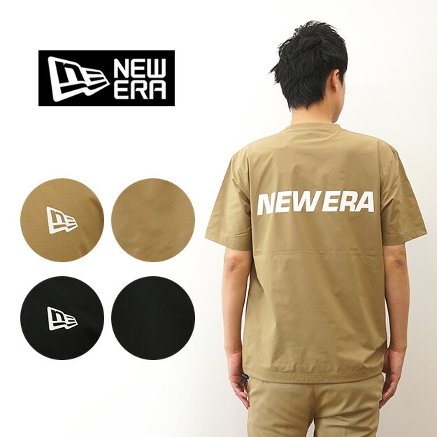 New Era（ニューエラ） Tシャツ 半袖 ユーティリティー ピステ Wordmark メンズ レディース 大きいサイズ XL 黒 半袖 ストレッチ 撥水 ポケット付き 裾 絞れる ドローコード バックプリント ブランド ロゴ アメカジ ストリート アウトドア おしゃれ 【14391949】【14391950】