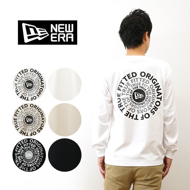 New Era（ニューエラ） 長袖 パフォーマンス Tシャツ Circle OOTTF ロンT メンズ レディース 大きいサイズ XL 黒 白 吸水速乾 バックプリント アメカジ ストリート アウトドア スポーツ フェス 登山 おしゃれ おすすめ ブランド 【14682682】【14682683】【14682684】