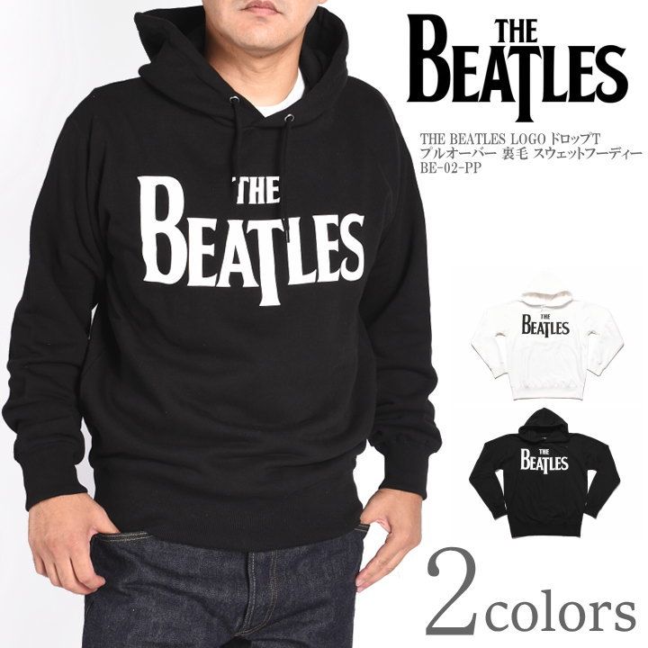 THE BEATLES ビートルズ パーカー THE BEATLES LOGO 落っこちるT ロゴタイプ ティーシャツ 裏毛 スウェットフーディー BE-02-PP