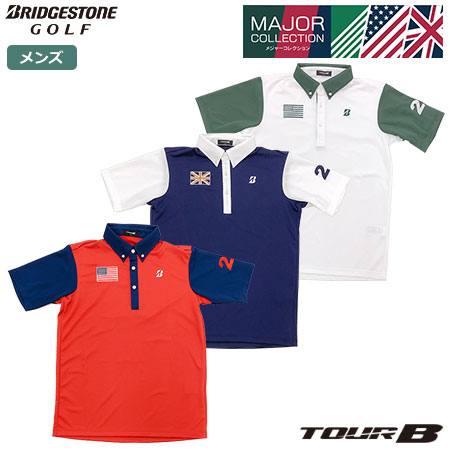 楽天市場 限定 ブリヂストンゴルフ Tour B Major Collection 半袖シャツ 3grt1a メンズ Bridgestonegolf 春夏 Jyper S ジーパーズ