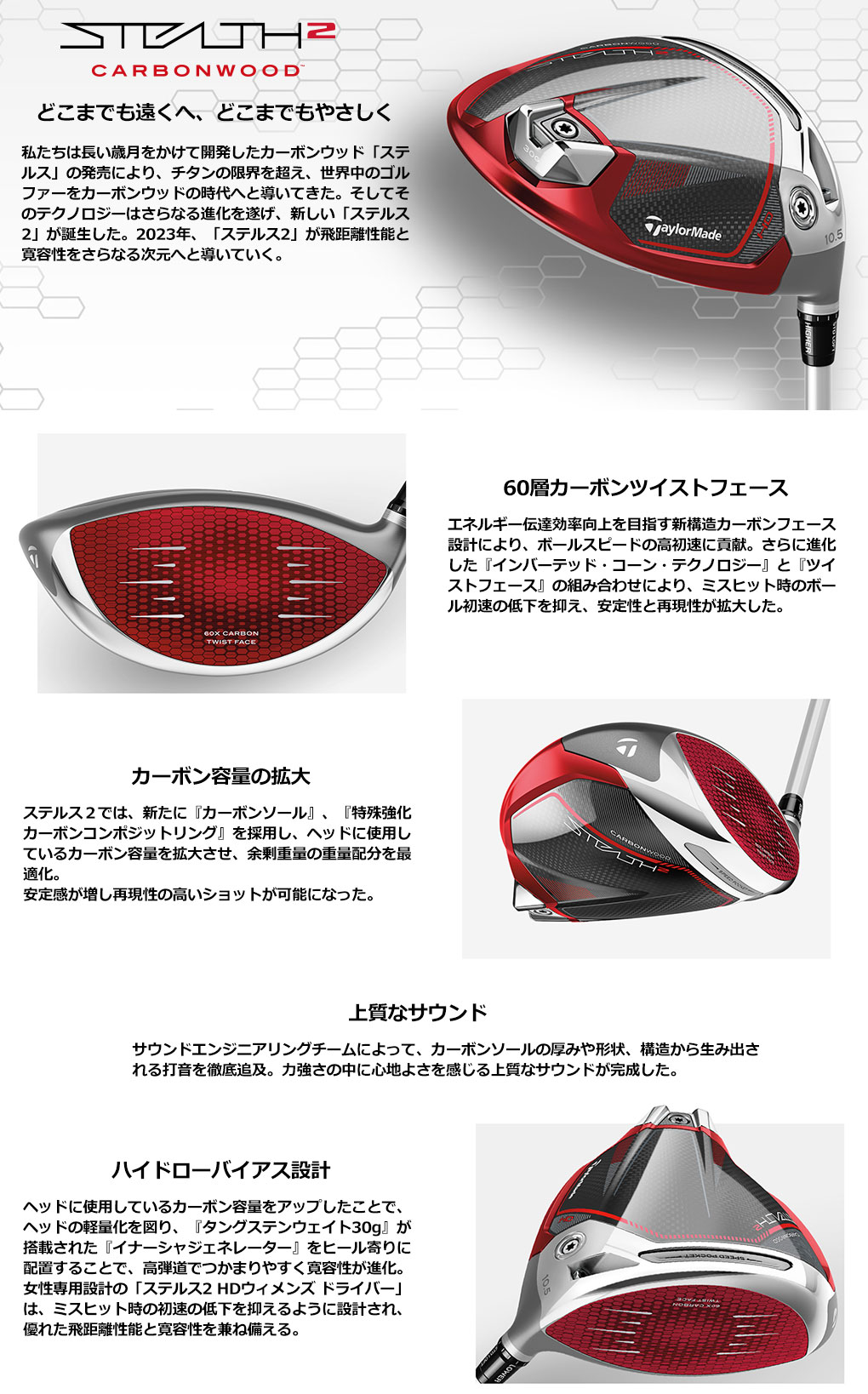 テーラーメイド STEALTH2 HD 右用 ウィメンズ 2023年モデル ドライバー ...