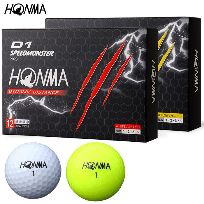 ホンマ　スピードモンスター　イエロー　10ダース　ゴルフボール Amazon.co.jp: 本間ゴルフ HONMA ボール D1 スピードモンスター ボール