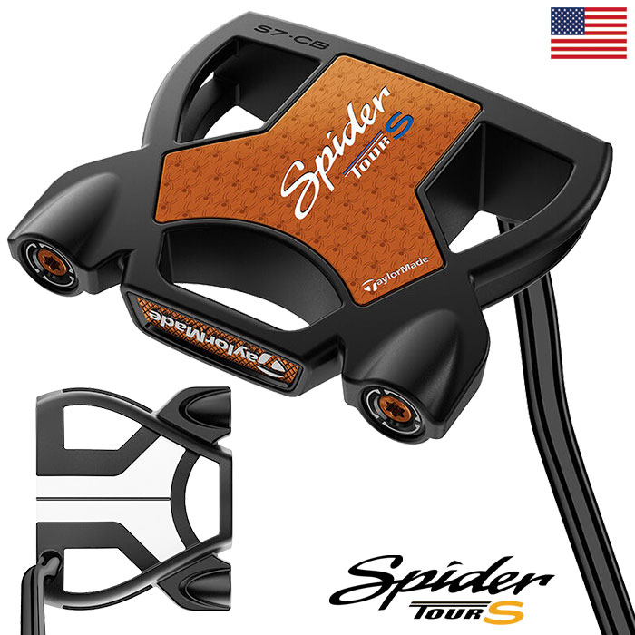 テーラーメイド長尺パター スパイダー ツアーS ロング 46インチ USA限定品 TaylorMade テーラーメイド Spider Tour S Long Black パター メンズ