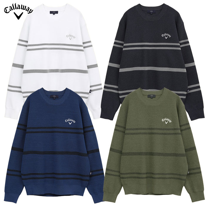 楽天市場】キャロウェイ 変形編地クルーネックニット C25118100 メンズ