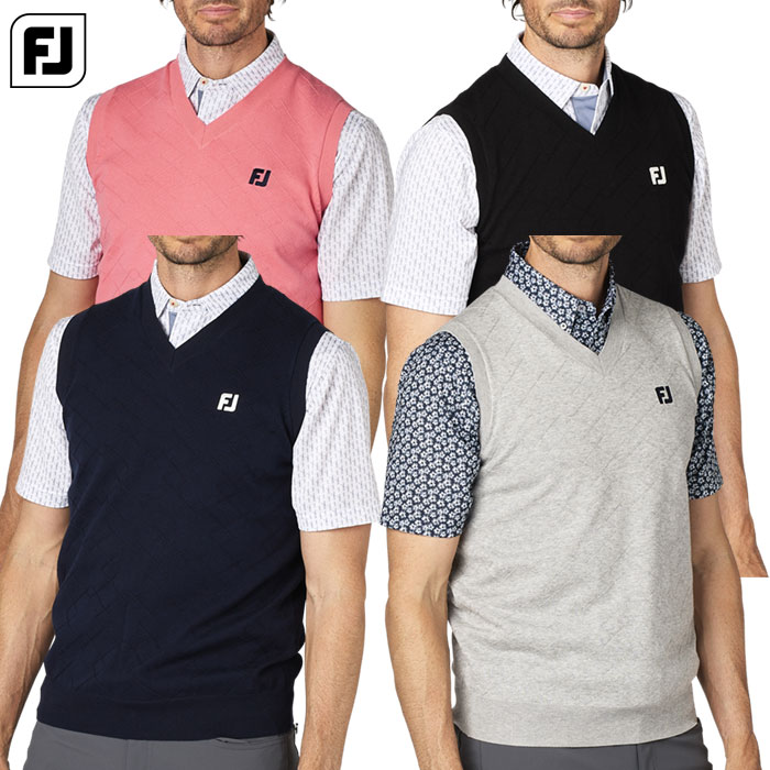 MEN'S ダイヤ柄 セーターベスト - FootJoy Japan