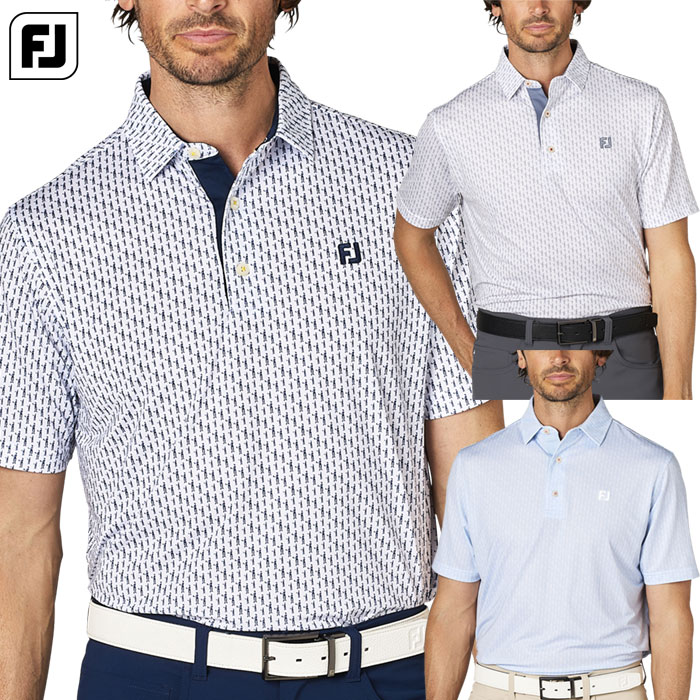 楽天市場】フットジョイ チェックプリント半袖鹿の子シャツ FJ-F25-S04