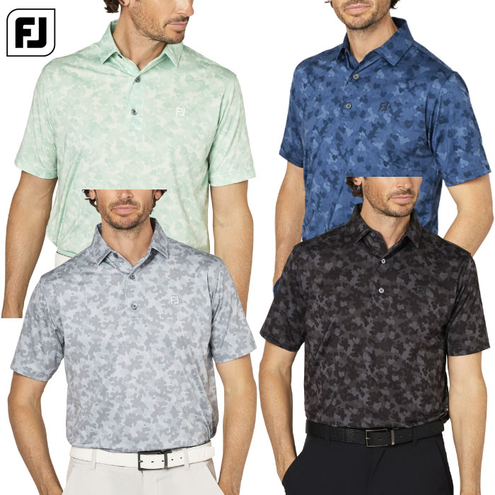 楽天市場】フットジョイ チェックプリント半袖鹿の子シャツ FJ-F25-S04