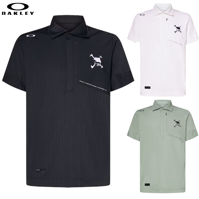 オークリー OAKLEY シャツ Skull Sleek Stripe Shirt 2.0 メンズ FOA407672 ゴルフ 2025春夏モデル 日本正規品｜JYPER&rsquo;S（ジーパーズ）