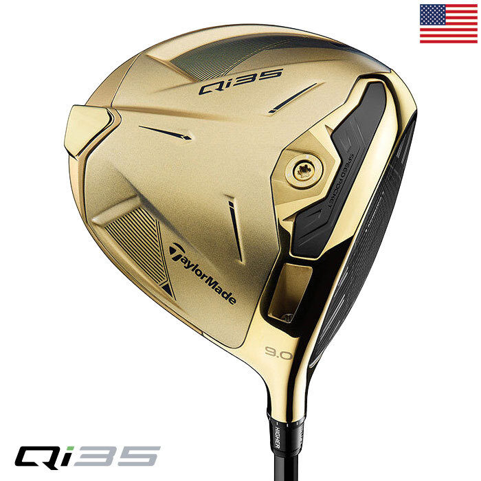 テーラーメイド QI35 ゴールドドライバー 9.0 Taylormade Qi35 Max Designer Series Matte Gold Driver 9