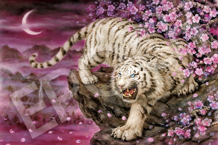 楽天市場】ジグソーパズル 1000ピース 桜花白虎(原井加代美) EPO-11