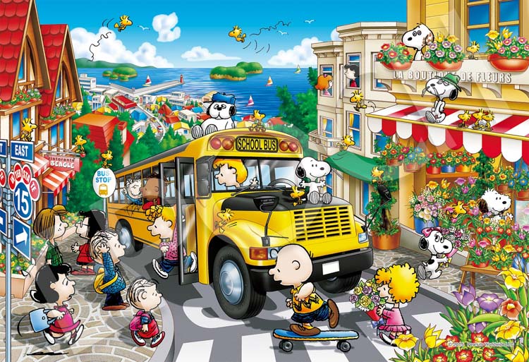 希少　スヌーピー　ジグソーパズル　バスストップ　300　PEANUTS アポロ社 希少 スヌーピー ジグソーパズル バスストップ 300 PEANUTS