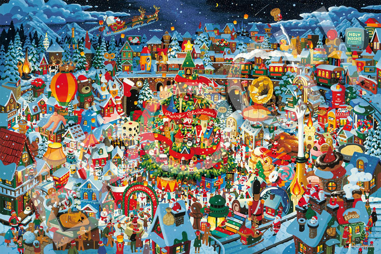 楽天市場】ジグソーパズル 探して！クリスマスタウンの奇跡(秋山正義