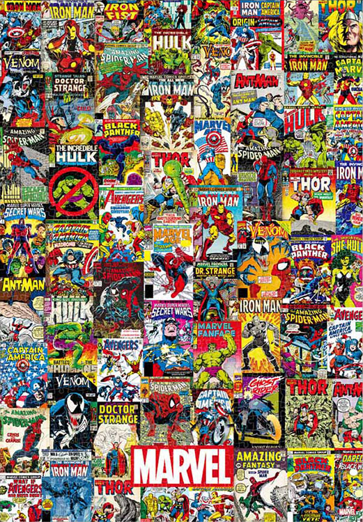 MARVEL キャラクターコラージュ ジグソーパズル　額付き！ MARVEL キャラクターコラージュ ジグソーパズル 額付き！ MARVEL