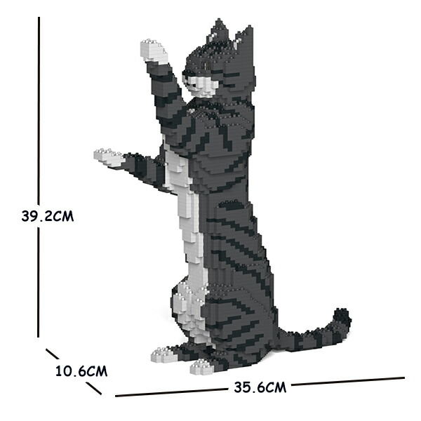 JEKCA ジェッカブロック 薄墨色虎猫 (濃縮された色) ねこ 14S-M02 Sculptor