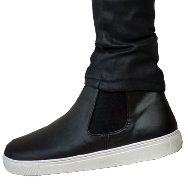 楽天市場 ハイカット スリッポン フェイクレザー 無地 スリッポン メンズ スニーカー すりっぽん おしゃれ 革 黒 靴 シューズ モード系 メンズ パンク ロック ファッション モッズ ロカビリー ロック系 パンク系 ストリート ロックファッションwad