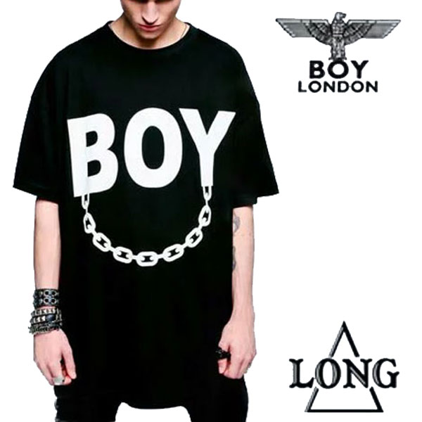 楽天市場 Boy London ボーイロンドン Long Clothing ロングクロージング ロゴ チェーンのコラボtシャツ ビッグtシャツ パンク ロック ファッション Longclothing ロックtシャツ ロンt メンズ 半袖 黒 ブラック ロング丈 Boy London パンクファッション モード系