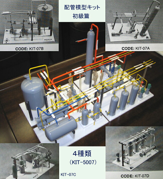 インテリア配管　ジオラマ風工場プラント　ハンドメイド 新発売）ジオラマ工場模型キットB（配管篇） (N・HO用) プラス