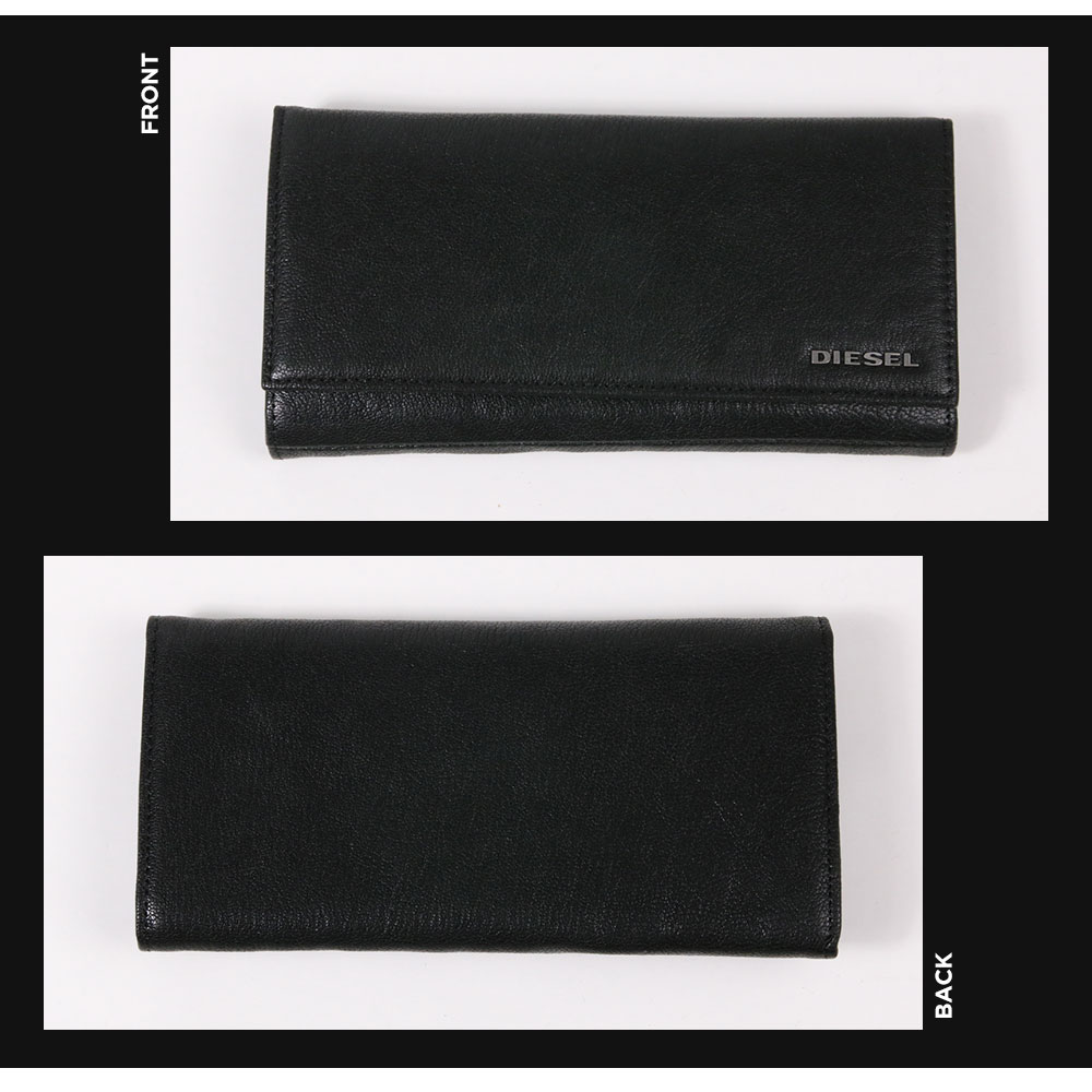 ディーゼル 財布 メンズ 本革 長財布 ブランド Diesel かぶせ フラップ 小銭入れ カード 収納 ブラック 羊革 ブラック 黒 レザー 誕生日 クリスマス 父の日 プレゼント ギフト 24 A Day X 送料無料 Mydrap Com