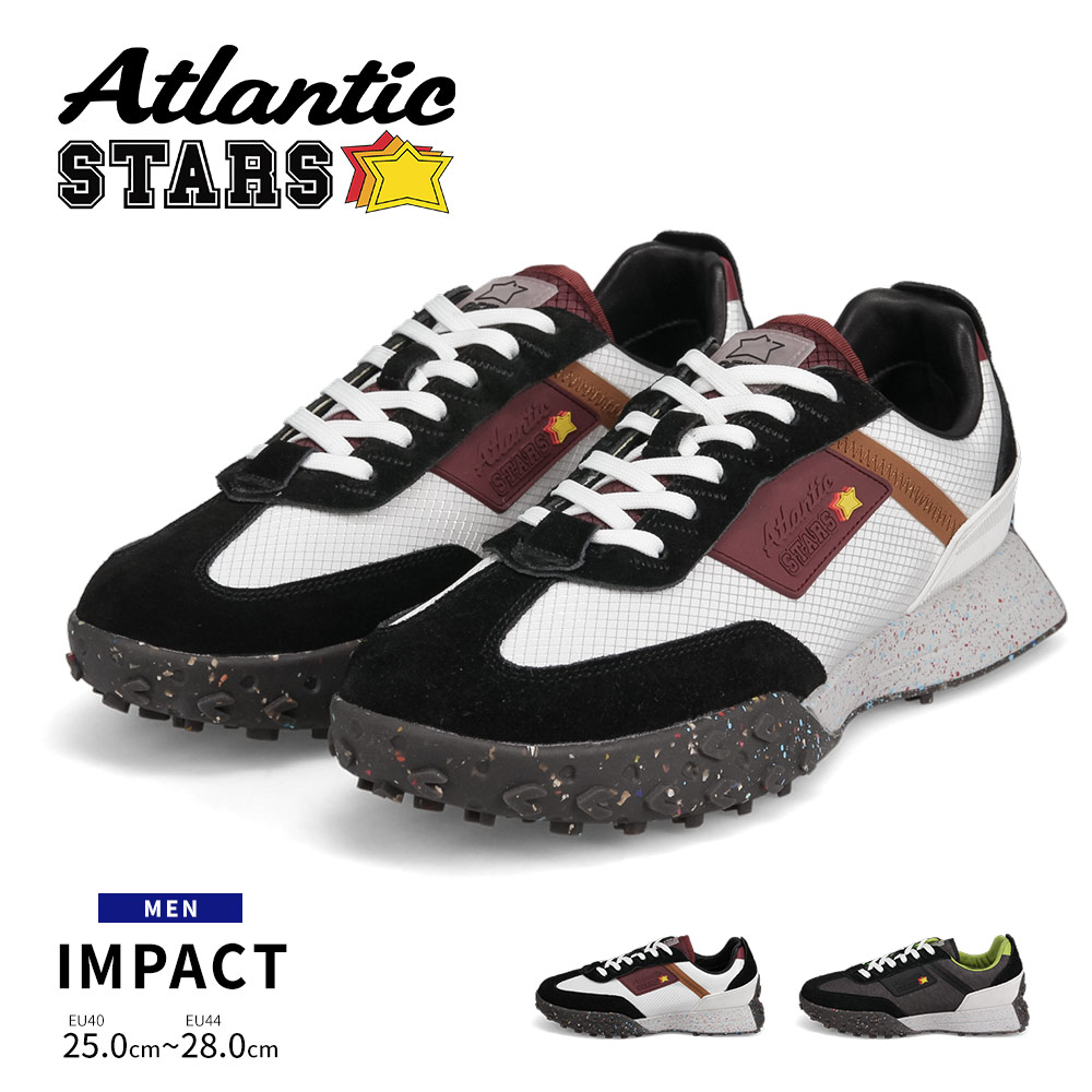 ◆Atlantic STAR◆ローカットブラックスニーカー Atlantic STARS 「Atlantic STARS」 ローカットスニーカー 42