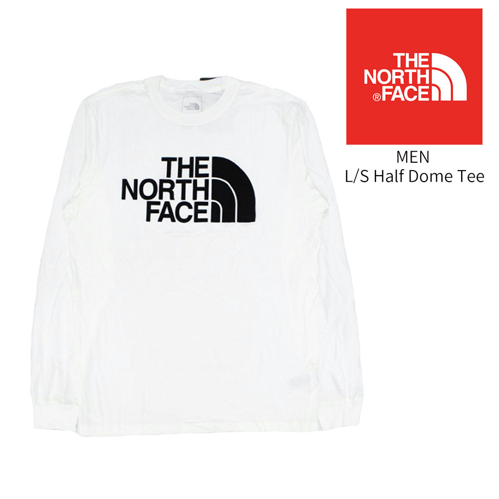 THE NORTH FACE ザ ノース フェイス 長袖tシャツ メンズ ブランド tシャツ 長袖 クルーネック 丸首 ロゴ ロンT カットソー トップス アウトドア プレゼント ギフト ワンポイント 秋 冬 春 人気 白 ホワイト M L/S Half Dome Tee NF0A811O