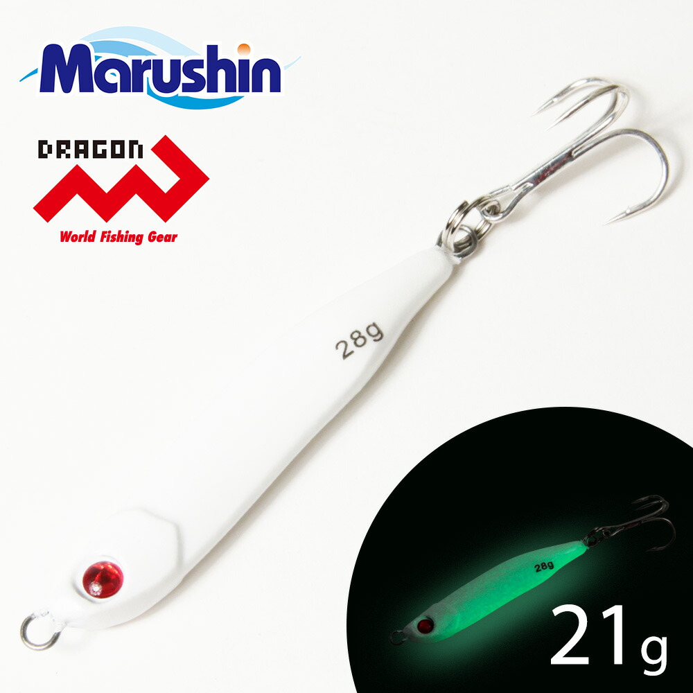 マルシン メタルジグ G☆T☆O オールグロー 21g ジグスプーン トレブルフック付 GTO ホログラム ハードルアー シーバス ルアー ジギング ソルトルアー ソルトウォーター ヒラメ マゴチ チヌ スズキ メッキ カマス サワラ ワラサ 青物 アジ サバ画像