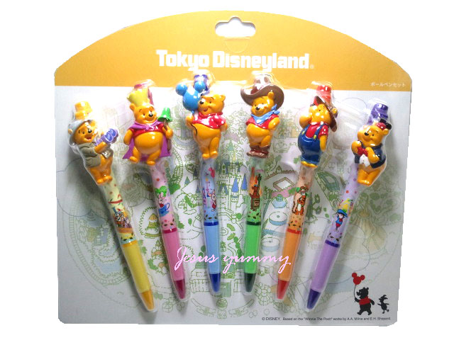 楽天市場 東京ディズニーランド限定 くまのプーさん Pooh ボールペン ６本セット 東京ディズニーリゾート お土産 Disney ｊｅｓｕｓ ｙｕｍｍｙ