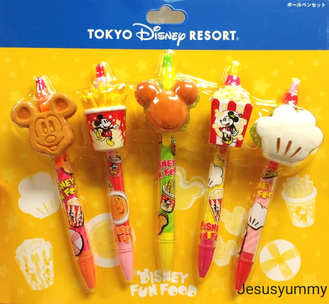 楽天市場 ボールペン 5本セット ディズニーファンフード ミッキー ミニー Disney Fun Food 東京ディズニーリゾート限定 Disney ｊｅｓｕｓ ｙｕｍｍｙ