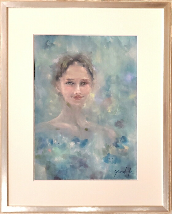 パステル画　人物画　絵画　「Be Near Me」 楽天市場】絵画 「Ceres 〜 実りの女神｣ 水彩/パステル 原画