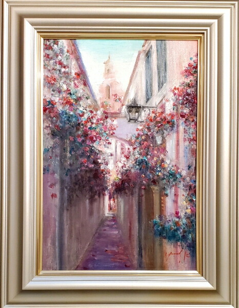 楽天市場】絵画 「ワイン畑へ続く路」 油彩画 油絵 原画 風景画 P6