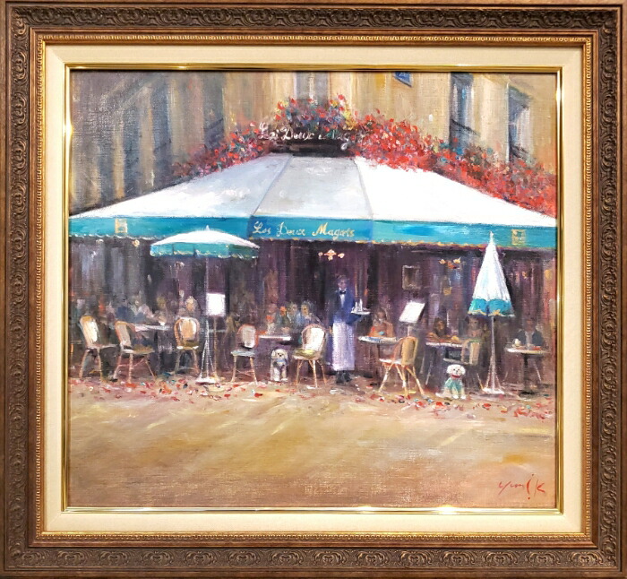 楽天市場】絵画 「AM7:00のカフェテラス」 油彩画 油絵 原画