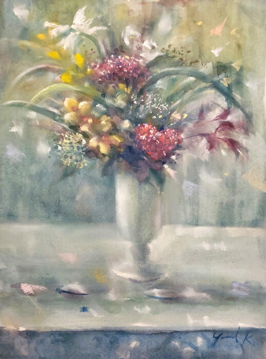 送料無料 絵画 原画 Noble Flower 水彩 パステル F4 アンティークホワイト 額 透明アクリル板 デザインマット付き お部屋に飾る絵 Yumi Kohnoura 神之浦由美 紫蘭 シモツケ 静物画 花 4号 ヨーロピアンインテリア 現品限り Butlerchimneys Com