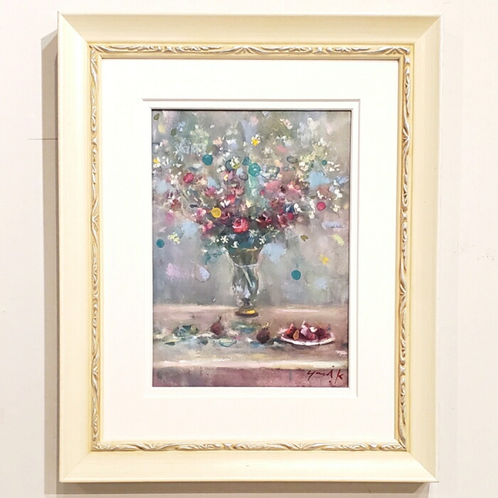 楽天市場】コスモス 花 絵画 油絵 あらきゆみ 「陽だまりに咲く倖せ