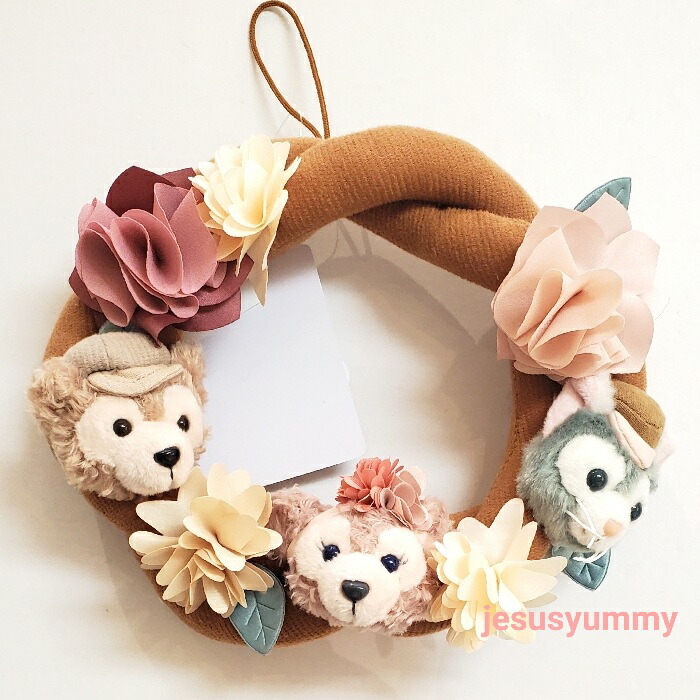 【新品・未使用・タグ付き】シェリーメイ クリスマス リース ダッフィー シェリーメイ ぬいぐるみ クリスマスリース タグ付き